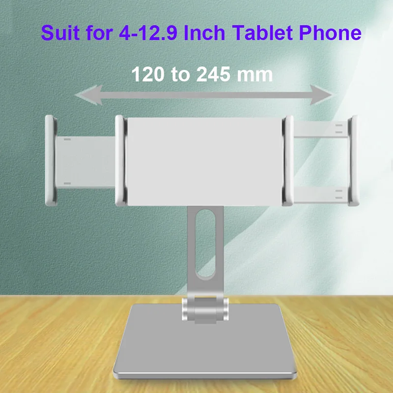 

5 to 13 Inch Aluminum Foldable Desktop Tablet Phone Stand Holder for iPhone IPAD Air Pro 12.9 Adjustable New Tablet Stands Mount