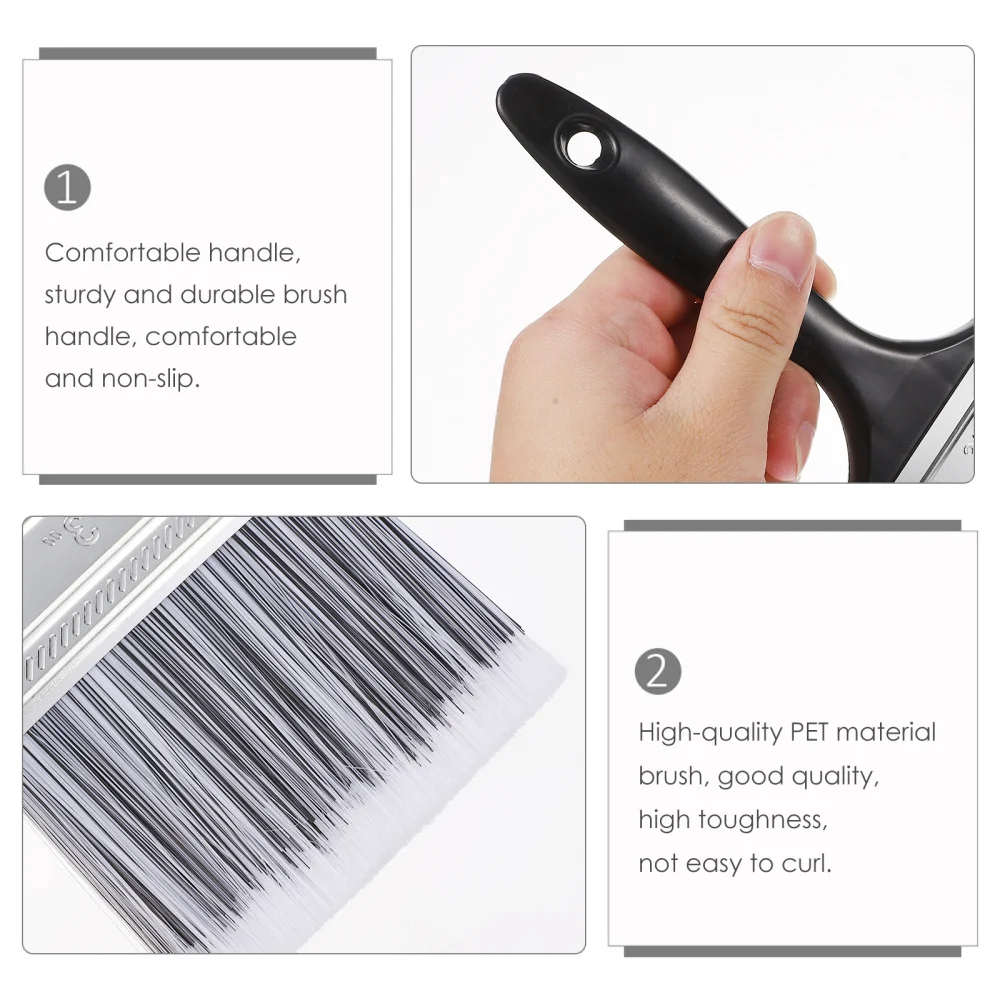 

6 Pcs Practical Paint Brushes Durable Ash Brushes Drawing Brushes (Black)