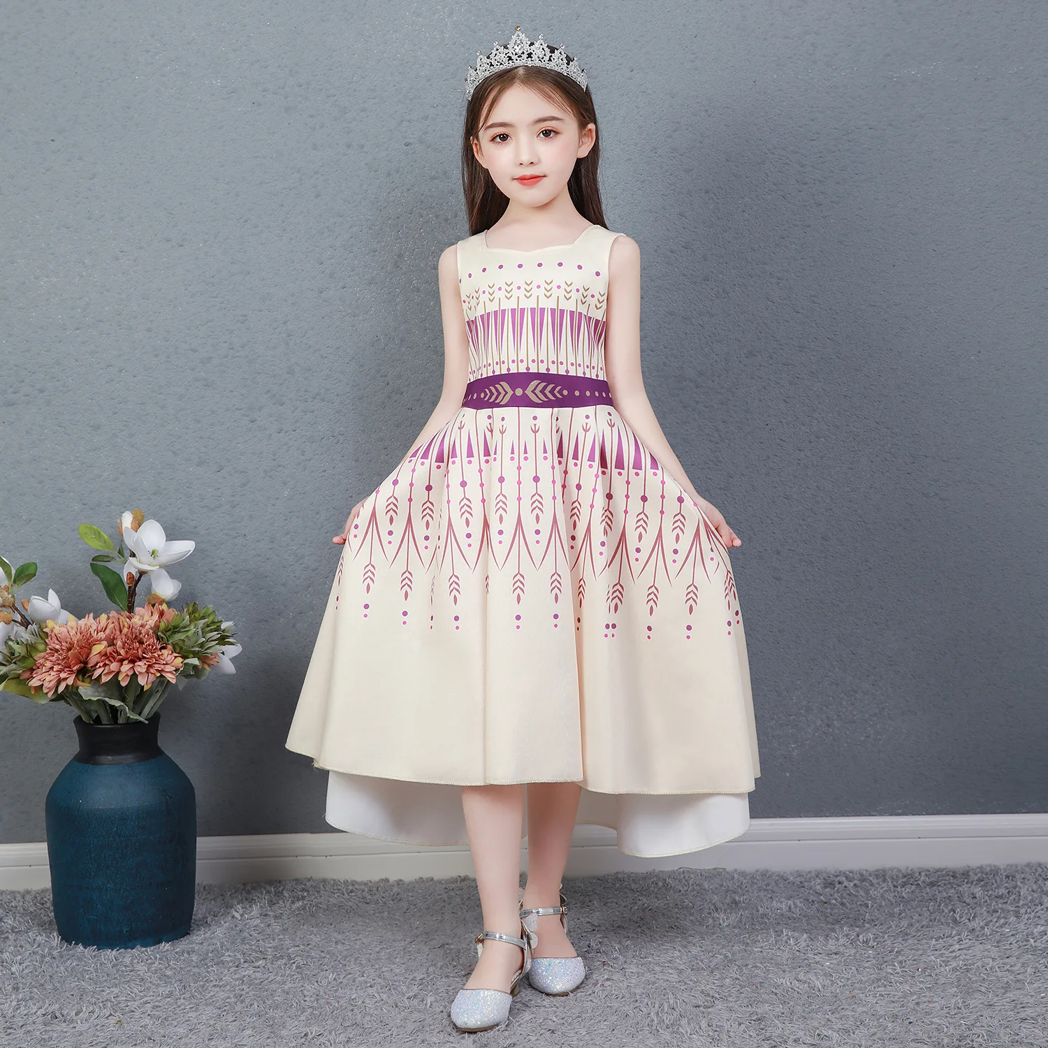 Платье для девочек красивые платья косплея на Хэллоуин желтый Рождественский