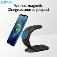 new 2021 15w fast wireless charger charging dock station 3 in 1 for iphone 13 12 pro max mini apple watch se 7 6 5 4 airpods pro
