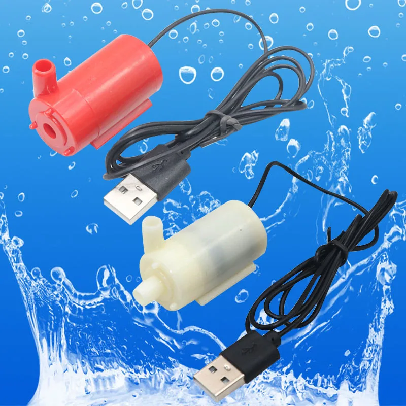 1 шт. погружной насос DC 3V5V6V USB низкий уровень шума бесщеточный мотор Pump120L/H Мини