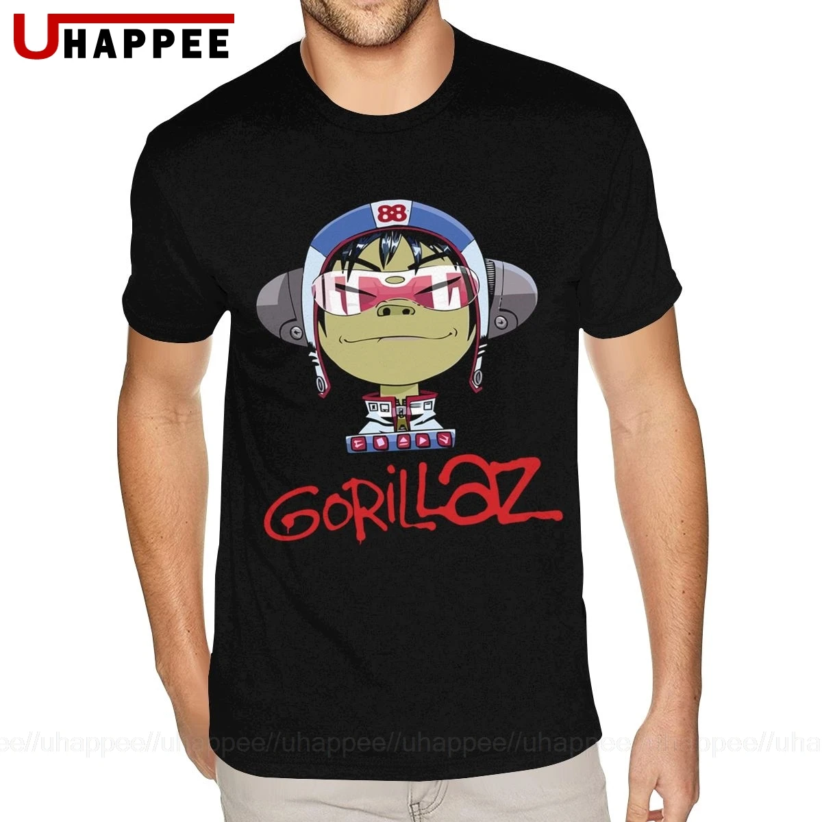 Футболка Gorillaz мужская с коротким рукавом модная уличная одежда в стиле Харадзюку