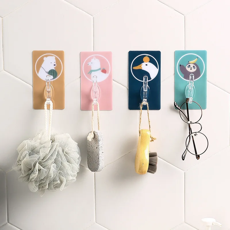 

Free Punching Hook Strong Viscose Door Back Coat Hook Wall Seamless Super Load-bearing Kitchen Self Adhesive Hook Home Storage