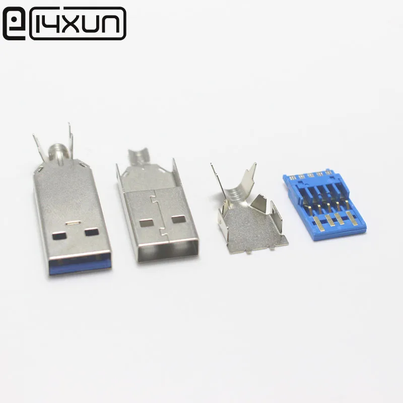 2 шт./лот сделай сам USB 3 0 Штекерный разъем паяльное гнездо типа в 1 для кабеля