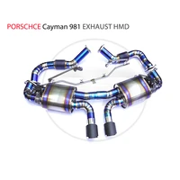 titanium alloy exhaust pipe manifold downpipe is suitable for porsche cayman 981 auto modification electronic valve