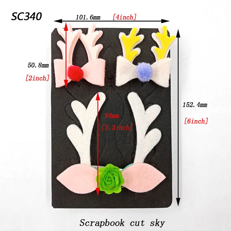 

Antler bow Scrapbook cut sky & steel wooden dies Compatible with most machines