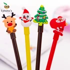 1 шт., милая Рождественская тема, 0,38 мм гелевые ручки, Санта-Клаус, каваи, Канцтовары, офисные школьные принадлежности для детей, подарки, милые и милые