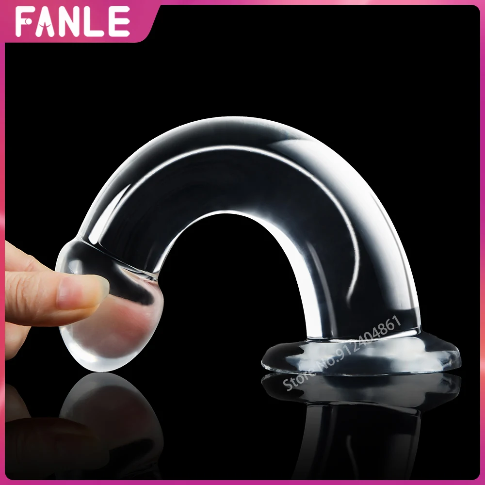 Реалистичный прозрачный фаллоимитатор для женщин маленький член с присоской