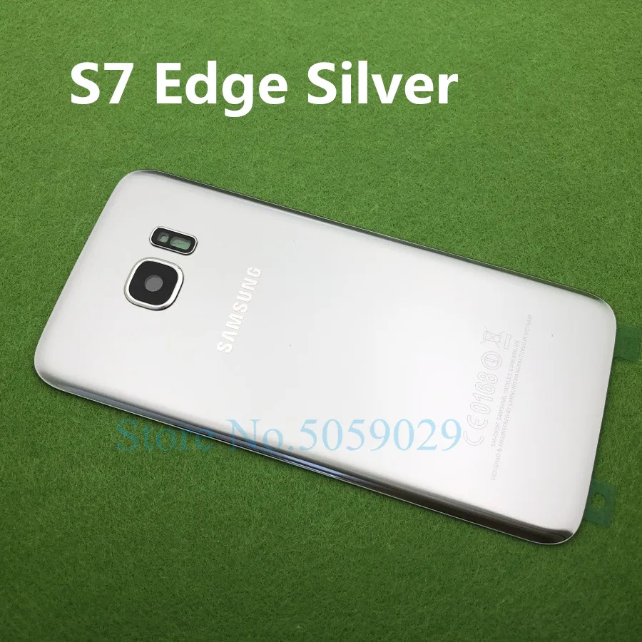 S7 Edge Silver Для SAMSUNG Galaxy S7 G930 SM-G930F S7 Edge G935 G935F Задняя стеклянная крышка батарейного отсека задняя дверь Корпус Задняя стеклянная крышка - Цвет: S7 Edge Silver