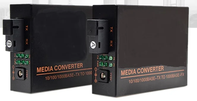 1 Fiber port Optical Media Converter Single Mode 20KM 1000M 4 RJ45 ports and SC fiber Port Fibre Transceiver
