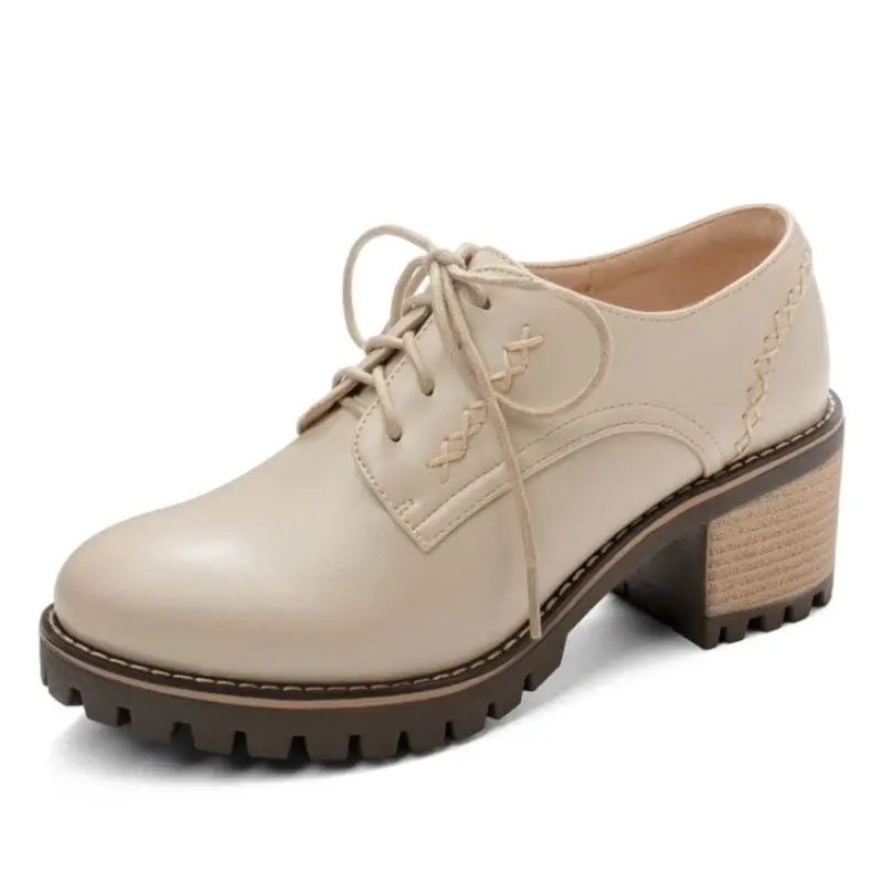 Туфли CoolCept женские на платформе и квадратном каблуке модная дизайнерская обувь с