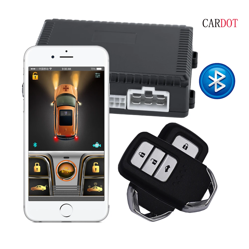 

Cardot Drop Shipping KOL Smart Car Alarm Passive Keyles Entry Push Start Engine Remote Starter Vehicle