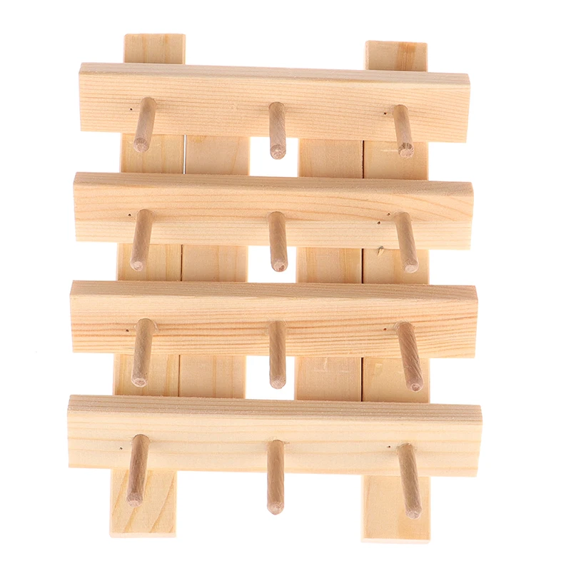 

Wooden 12 Spools Shelf Bobbin Holder Sewing Thread Stand Rack Organizer Wall Mount Cone Embroidery Sewing Storage Rack Holder