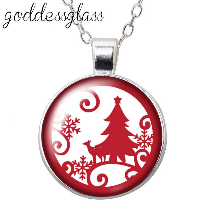 Новый Рождественский подарок Красная рождественская елка снежинка олень купол