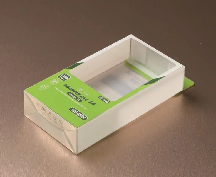 Высококачественная прозрачная пластиковая печать ПЭТ ПВХ окно коробки для