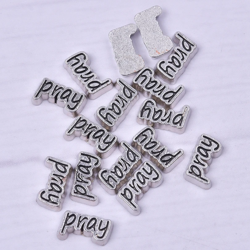 20 шт./лот сплав буквы Алфавит литые плавучие подвески ручной работы память