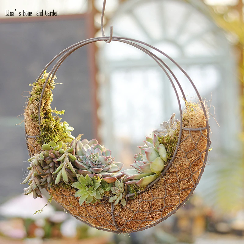 Креативный винтажный металлический плантатор с лунным дизайном для улицы | Дом и