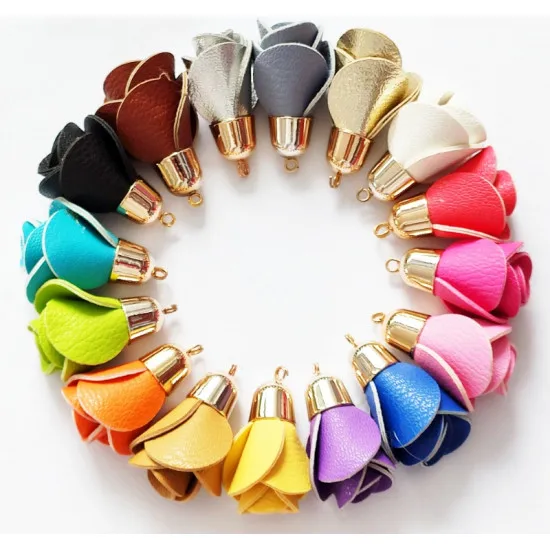

20PCS Mixed Colorful Flower Charms for women DIY jewelry accessories F08
