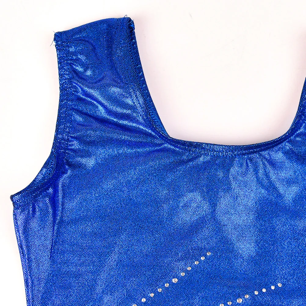 Балетный купальник с металлическим блеском гимнастический костюм без рукавов