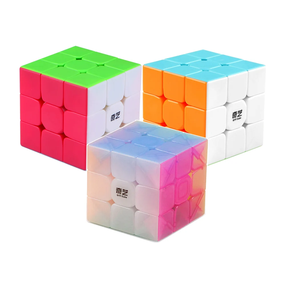 Магический кубик IQ кубики QiYi Warrior W / S Jelly 3x3 без наклеек скоростной магазин