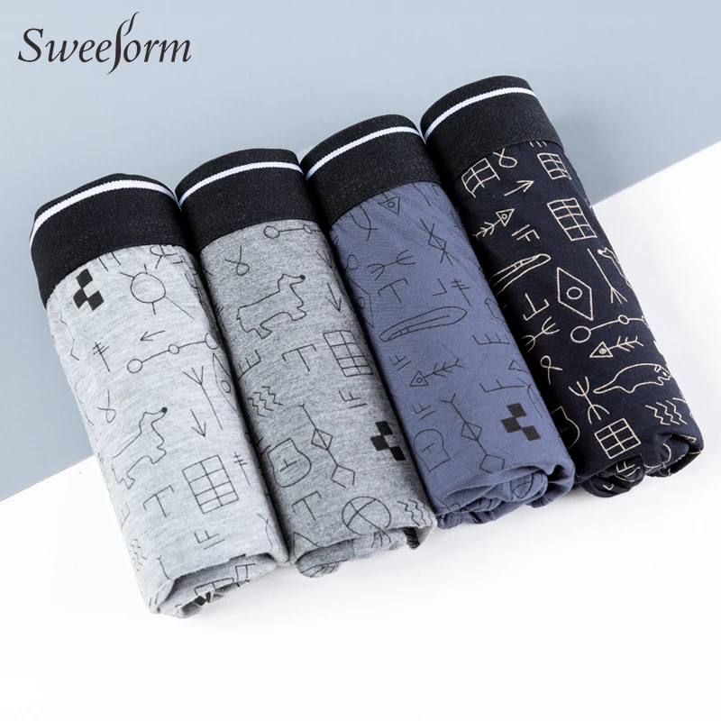 Sweeform женское мягкое дышащее нижнее белье мужские удобные Однотонные трусы шорты