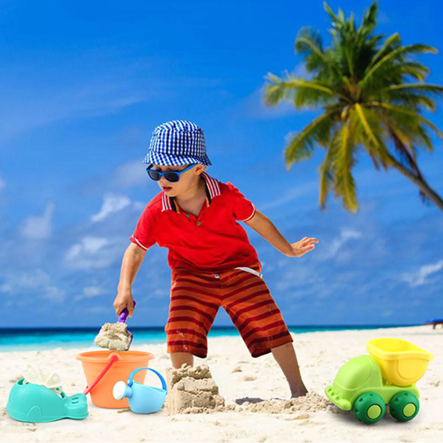 12 шт. Забавные мягкие песчаный пляж игровой батут с мотивами набор Лейка ведро