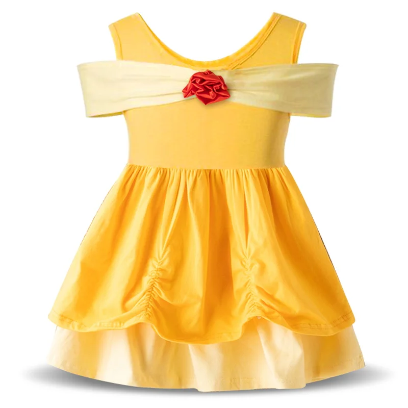 Yellow 2 Нарядное платье для маленьких девочек; детский маскарадный костюм принцессы Рапунцель; костюм Софии для маленьких девочек; вечерние костюмы на Рождество и Хэллоуин - Цвет: Yellow 2