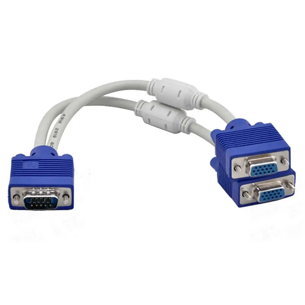 Компьютер двойной монитор разветвитель для кабеля VGA Видео 1 в 2 из HDMI адаптер