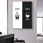 Настенная картина в скандинавском стиле, постеры и принты на холсте с изображением кухни, ресторана, кофе, ПМ, вина, без рамки