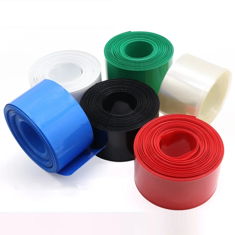 Термоусадочная трубка из ПВХ ширина 80 мм диаметр 50 (для упаковки батарей)-5/10 м |