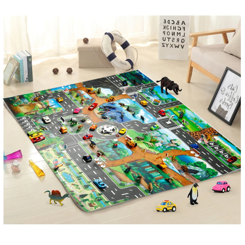 Кофта с рисунком машины город сцена дорожного движения карта игровой коврик