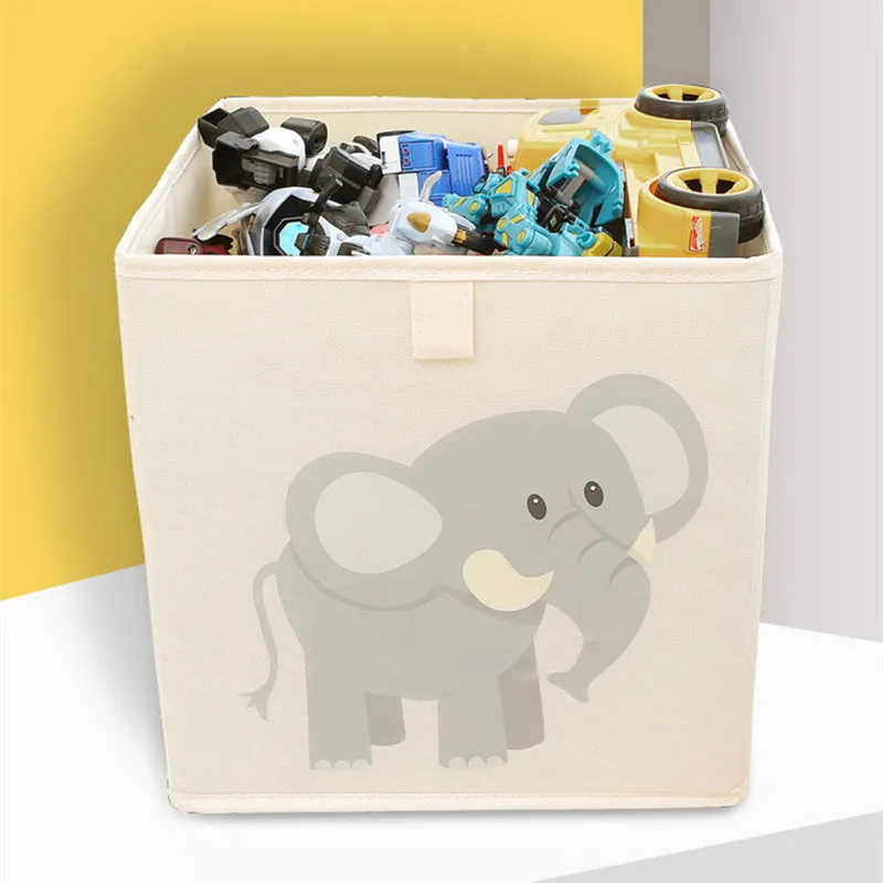 Cube Kids Toys Storage Box Fabric Bins Children Clothes Shoes Container Cartoon Animals Sundries Collections |