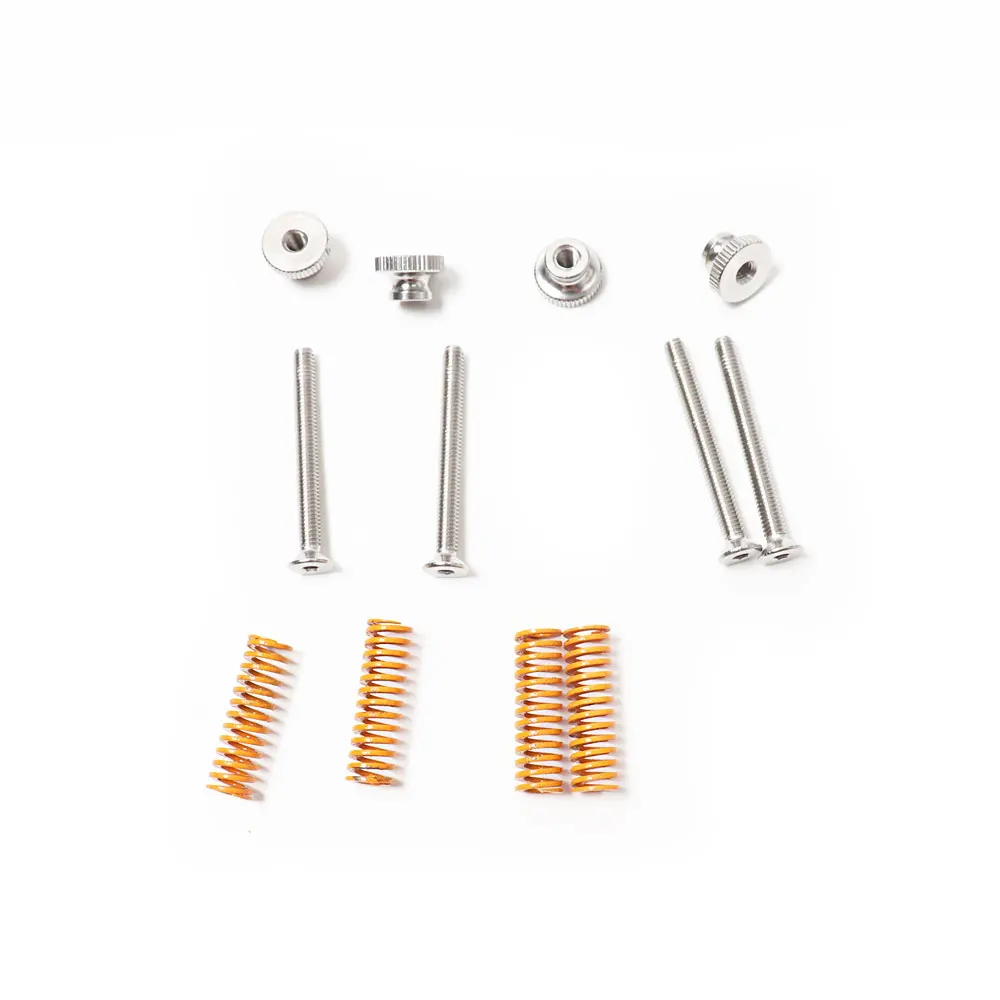 

BLV 3d printer heatbed M4*40 screws nut springs kit Leveling Component M4 heat bed screws spring kit 3d printer parts