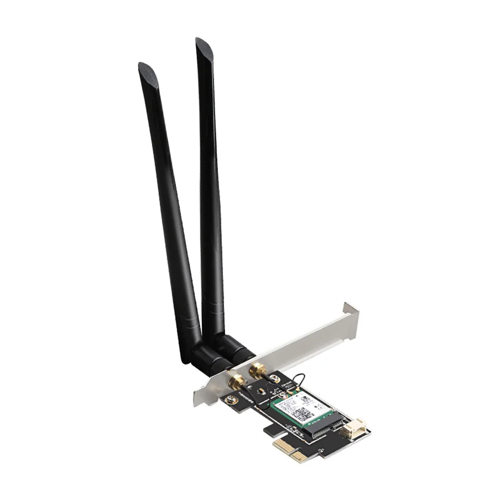 

PCI-E Network Card WiFi 6 Adapter Card Bluetooth 5.0 Dual Band 2.4G 5G 6th Generation Desktop PCIE WiFi Card For AX200