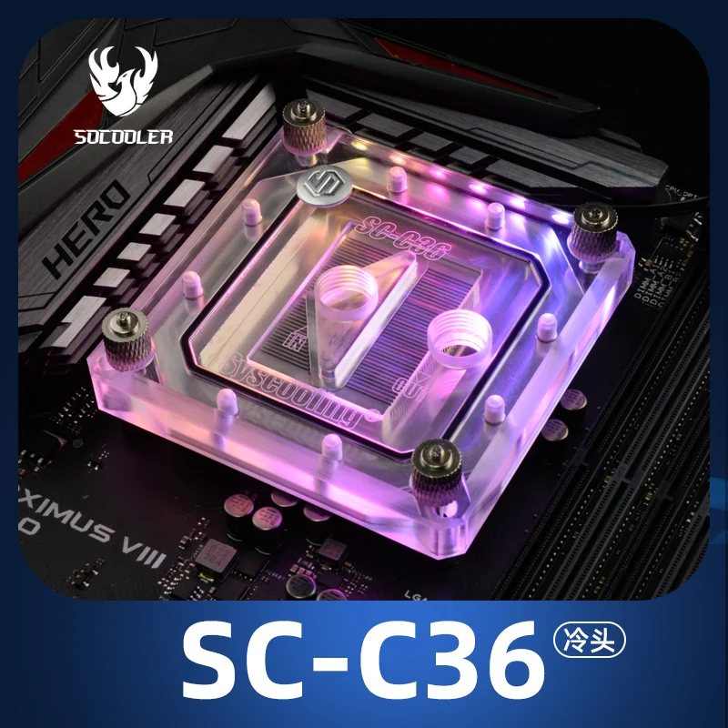 Syscooling CPU водяной блок SC-C36 для INTEL LGA1150 1151 1155 1156 2011 5 в RGB водяное охлаждение |