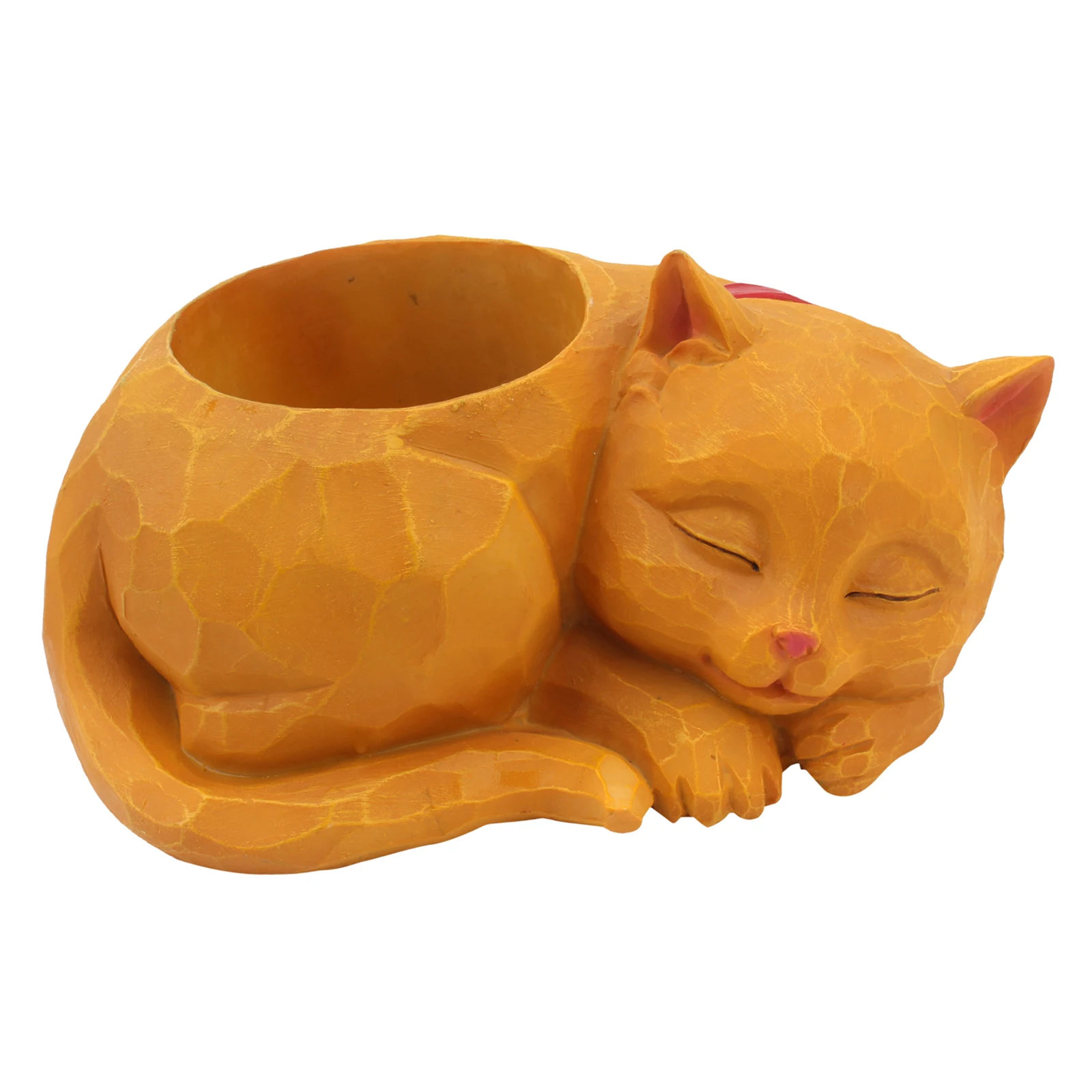 

Милая Спящая кошка, суккулент, кактус, цветочный горшок, растительный декор из смолы