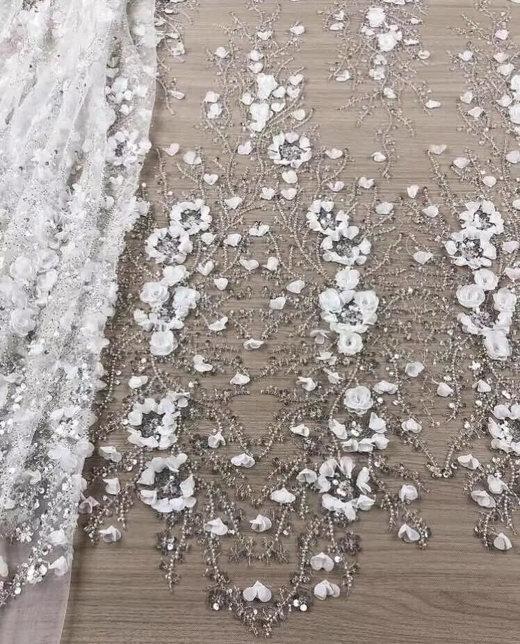 Роскошный объемный цветок JIANXI.C-428.8802 Вышивка Тюль Кружева фабричное производство