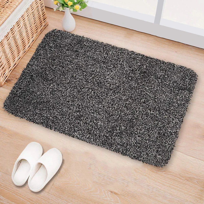 

Anti-slip Entrance Doormat Solid Color Absorbent Carpet For Bathroom Shaggy Clean Advanced Area Rug Hallway Balcony Home Decor