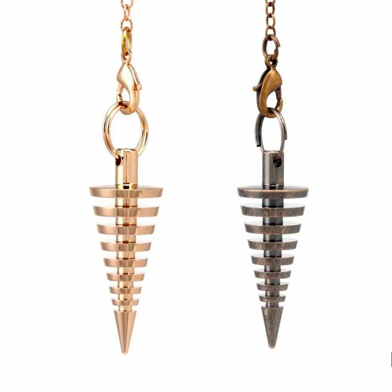 

ARLIE Metal Dowsing Pendulum Spiritual Screw Shuttle Healing Pendulo Wicca Divination Women Men Reiki Amulet Jewelry 2021 New