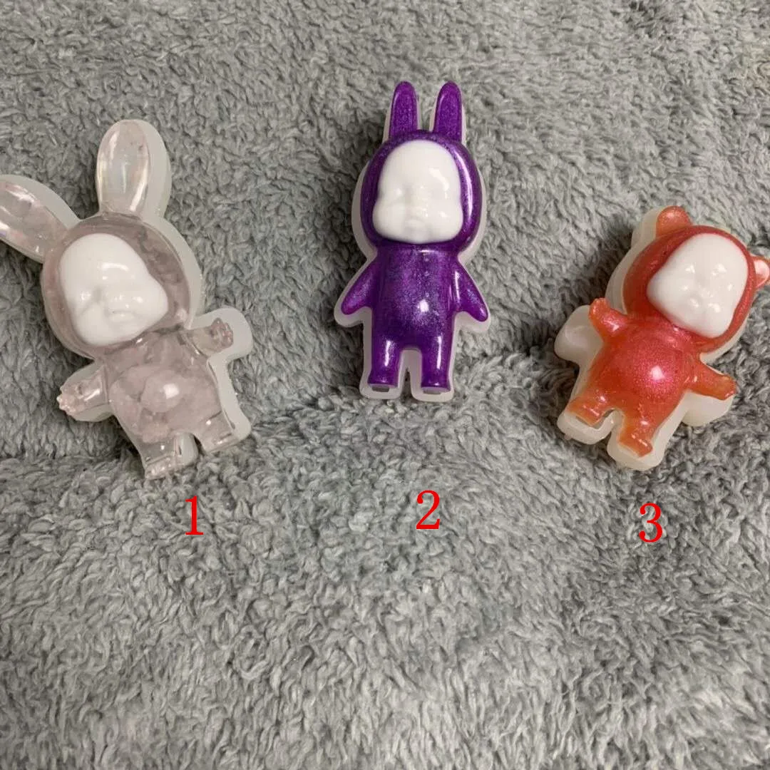 

Новая зеркальная форма для кролика с кристаллами и эпоксидной смолой отделка ручной работы 18017