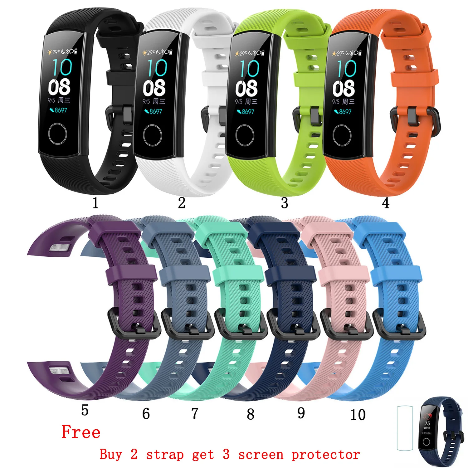

Силиконовый ремешок для часов Honor Band 4 Band 5