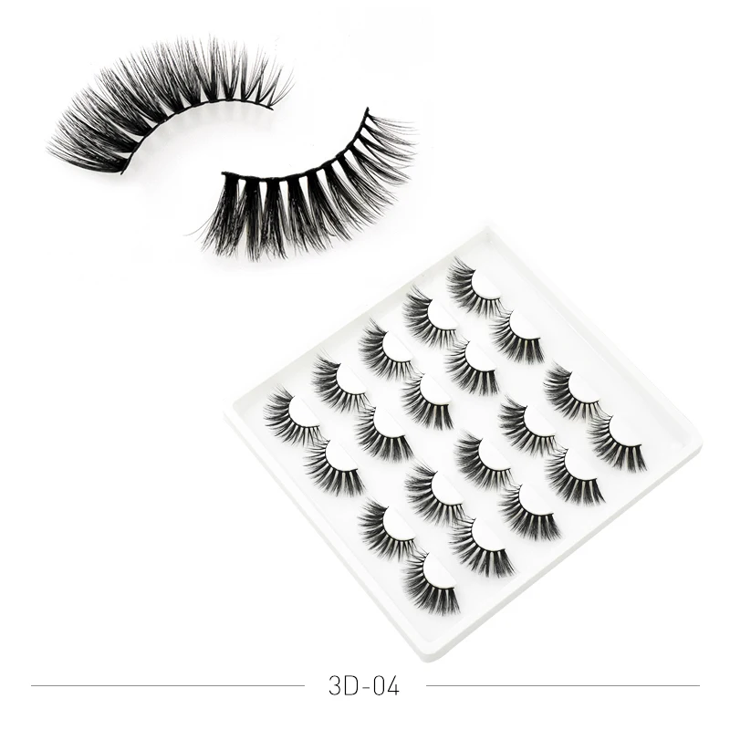 10pair 04 Новинка; 1/16/18 пар норковые ресницы 3D накладные ресницы толстые перекрестными Макияж ресницы для наращивания, натуральные объемный Мягкий Поддельные ресницы - Цвет: 10pair 04