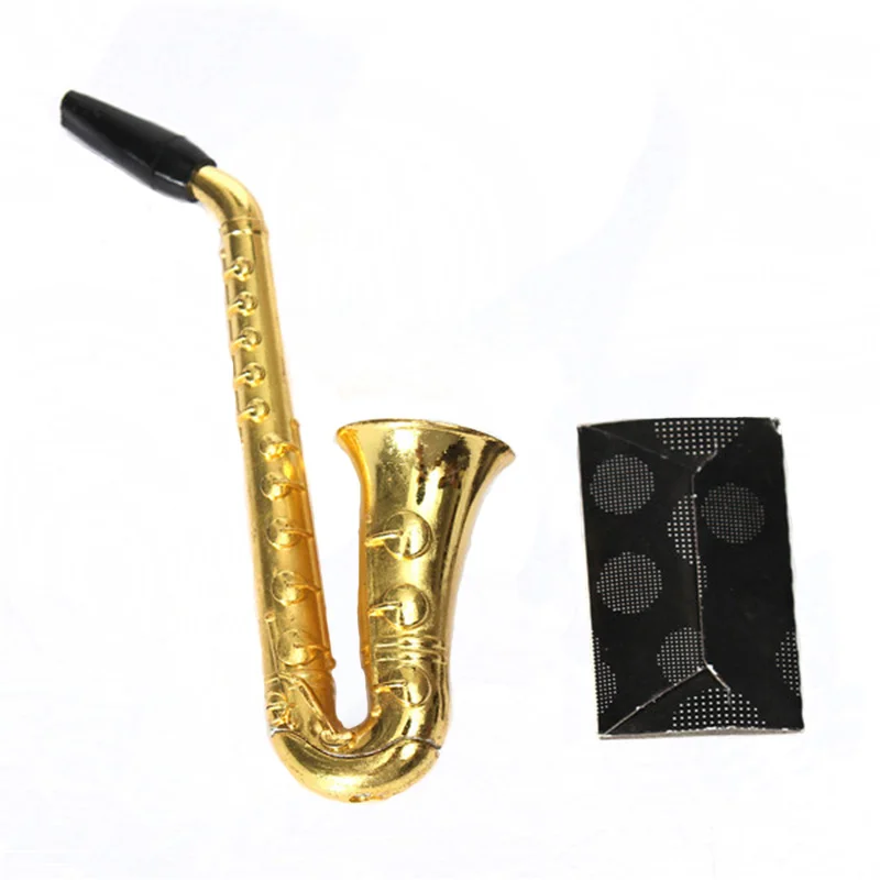 

Hot Sale Pipe High-grade Saxophone Mini Portable Smoking Pipes Metal Tobacco Pipe Hookah Gifts Narguile Grinder Smoke