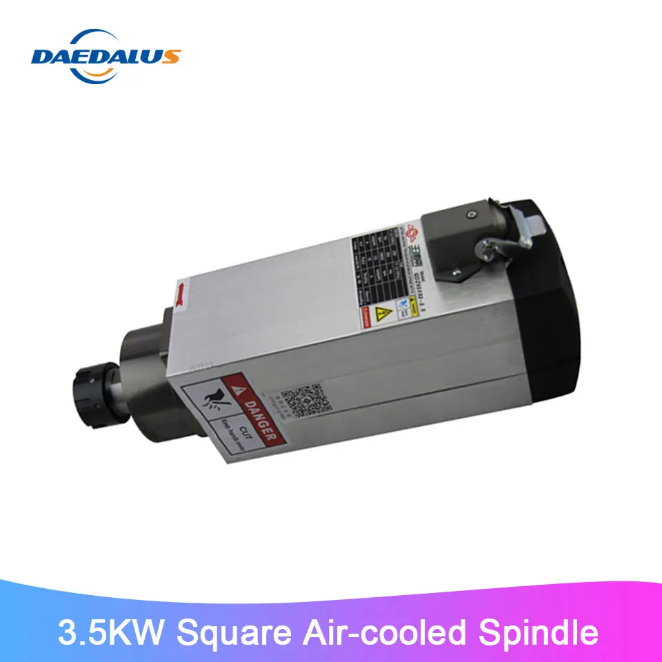 CNC квадратный с воздушным охлаждением шпиндель 220 V/380 V 3.5KW ER25 мотор шпинделя 4