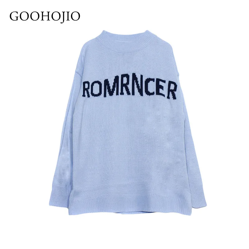

GOOHOJIO 2021 New Spring and Autumn Oversized Sweaters for Couple All-match Women Pullover Fashionable Vintage Sweaters Women