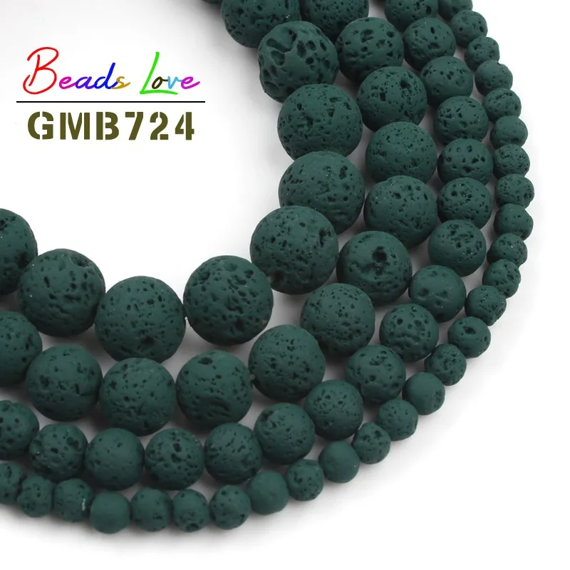 Бусины из натурального камня малахитовые зеленая лава Резиновые Круглые бусины