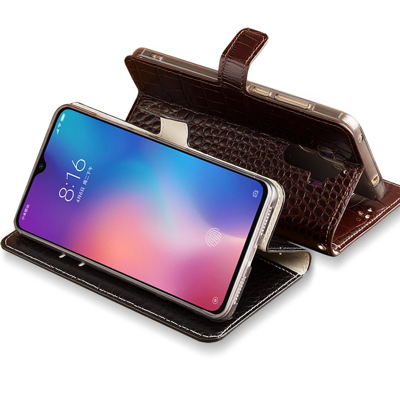 Флип-чехол для Xiaomi Mi 5s 6 8 9se 9T A1 A2 A3 Lite Max 3 Mix 2s Poco F1 воловья кожа чехол Redmi Note 4 4X 5 6A 7A Pro