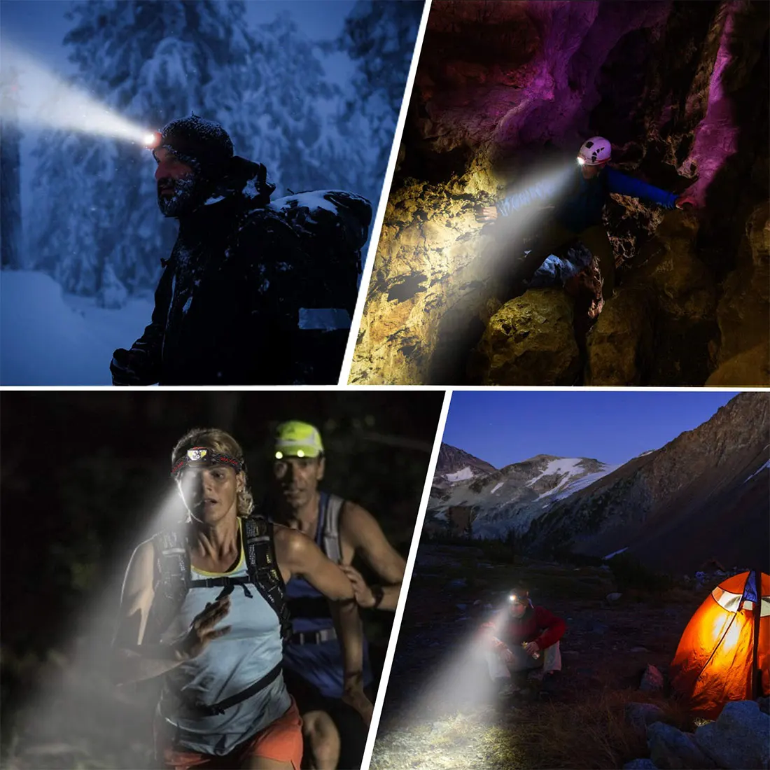 

LED headlight flashlight motion sensor headlight USB rechargeable hands-free built-in battery glare sensor with carrying case