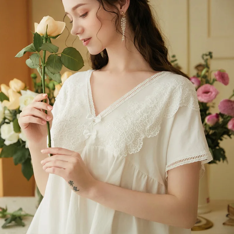 Хлопковый спальный костюм с коротким рукавом женские летние шорты хлопковая