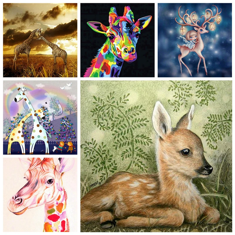 Алмазная вышивка Жираф 5D DIY алмазная живопись полностью квадратными алмазами